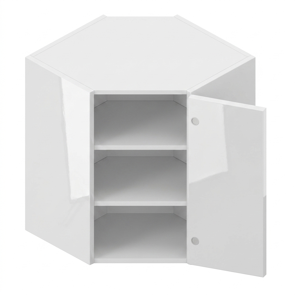[WDC2430-TK] Wall Diagonal Corner 24"W x 30"H - Gloss White