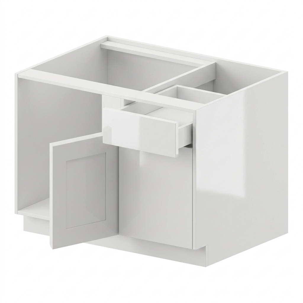 Base Blind Corner 45" - Gloss White