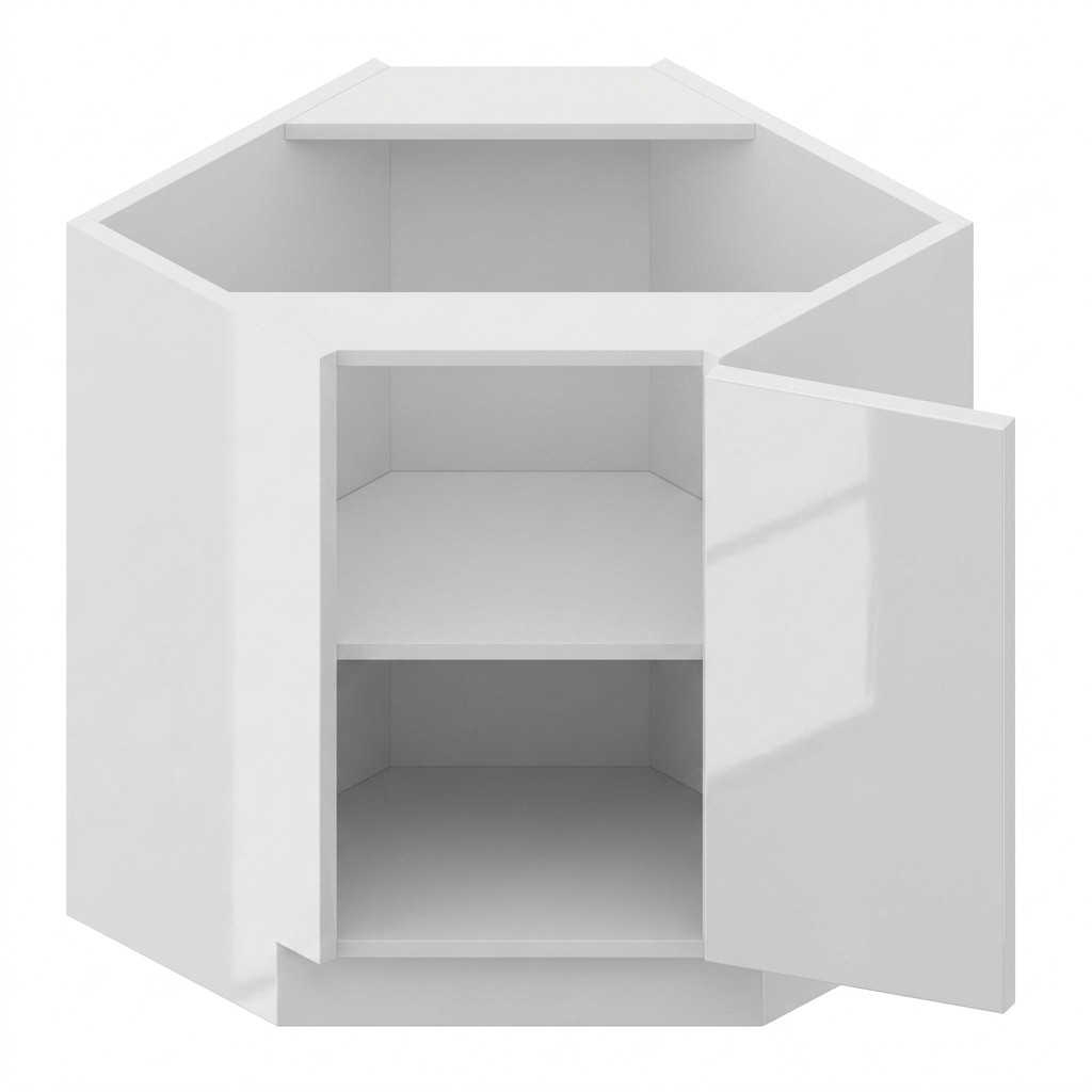 Base Diagonal Corner 36" - Gloss White