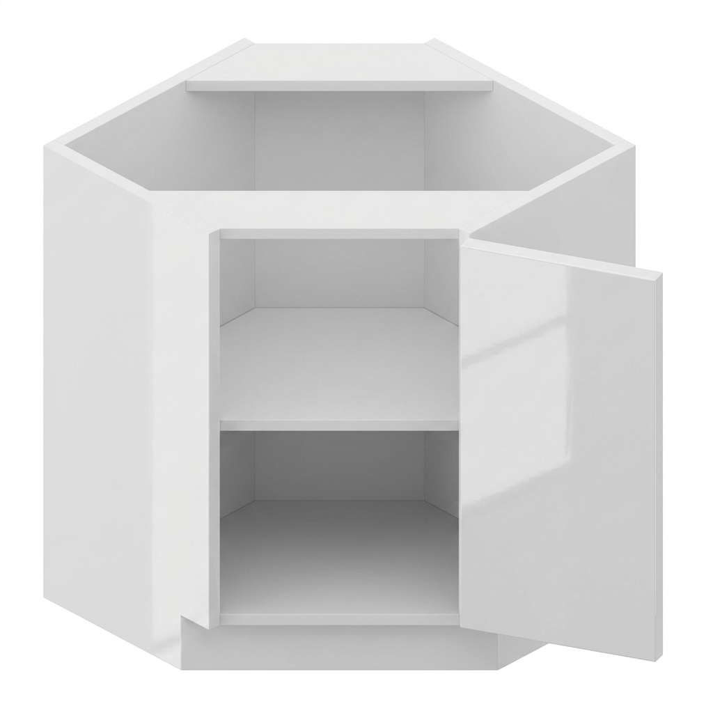 Base Diagonal Corner 36" - Gloss White