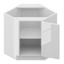 Base Diagonal Corner 36" - Gloss White