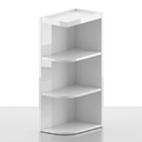 Wall Open End Shelf 12"W x 42"H - Gloss White