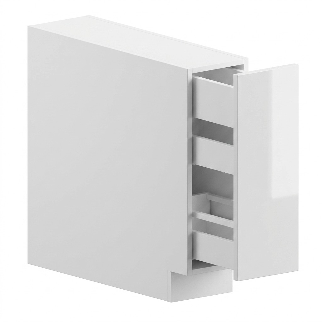 Base Spice Rack Pull-Out 9" - Gloss White