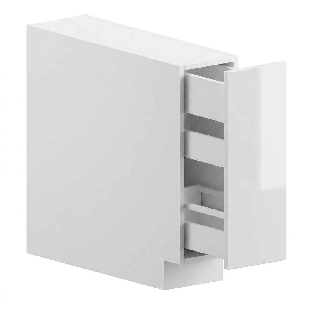 Base Spice Rack Pull-Out 9" - Gloss White