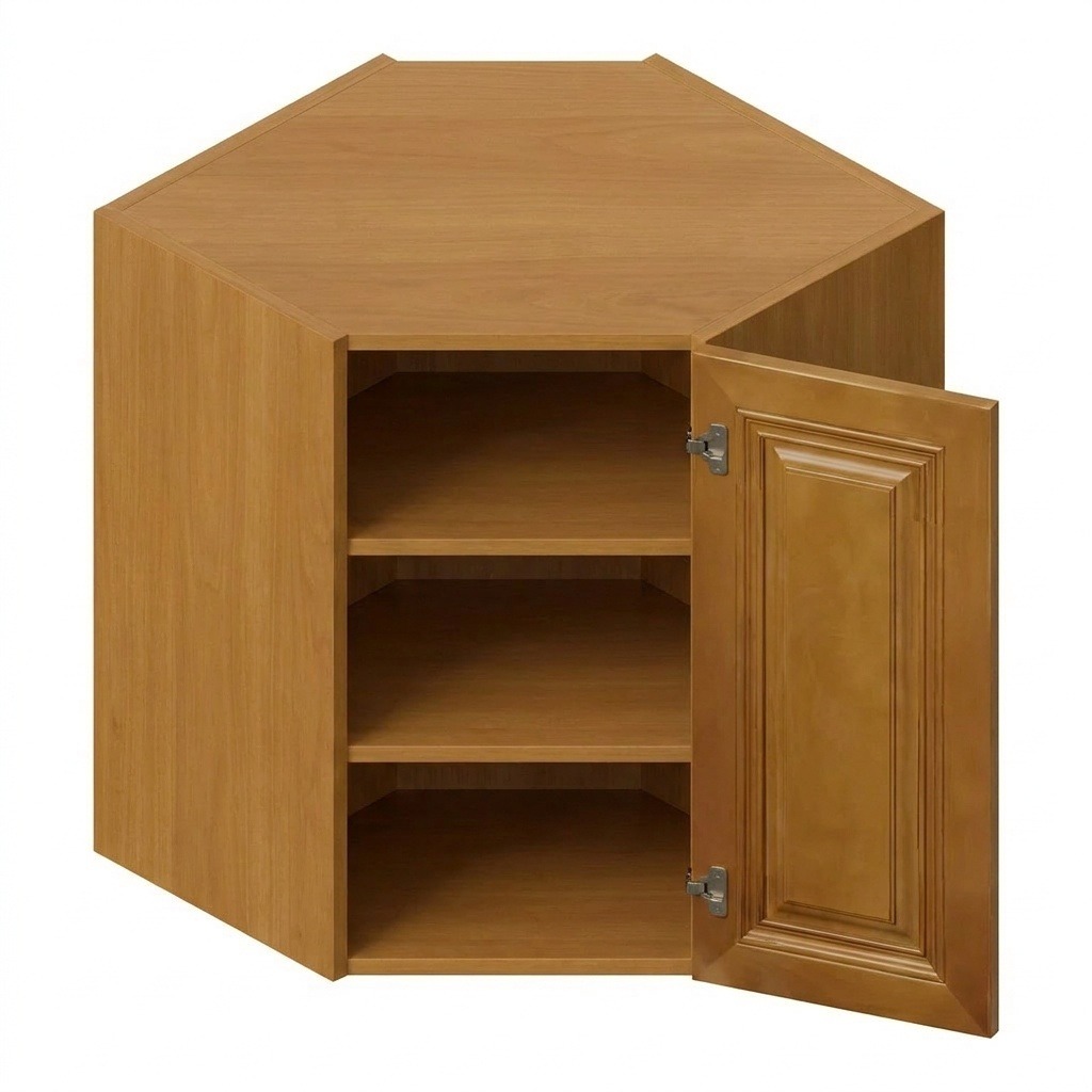 Wall Diagonal Corner 24"W x 30"H - Natural Maple