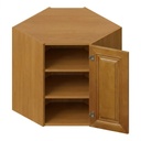 Wall Diagonal Corner 24"W x 30"H - Natural Maple