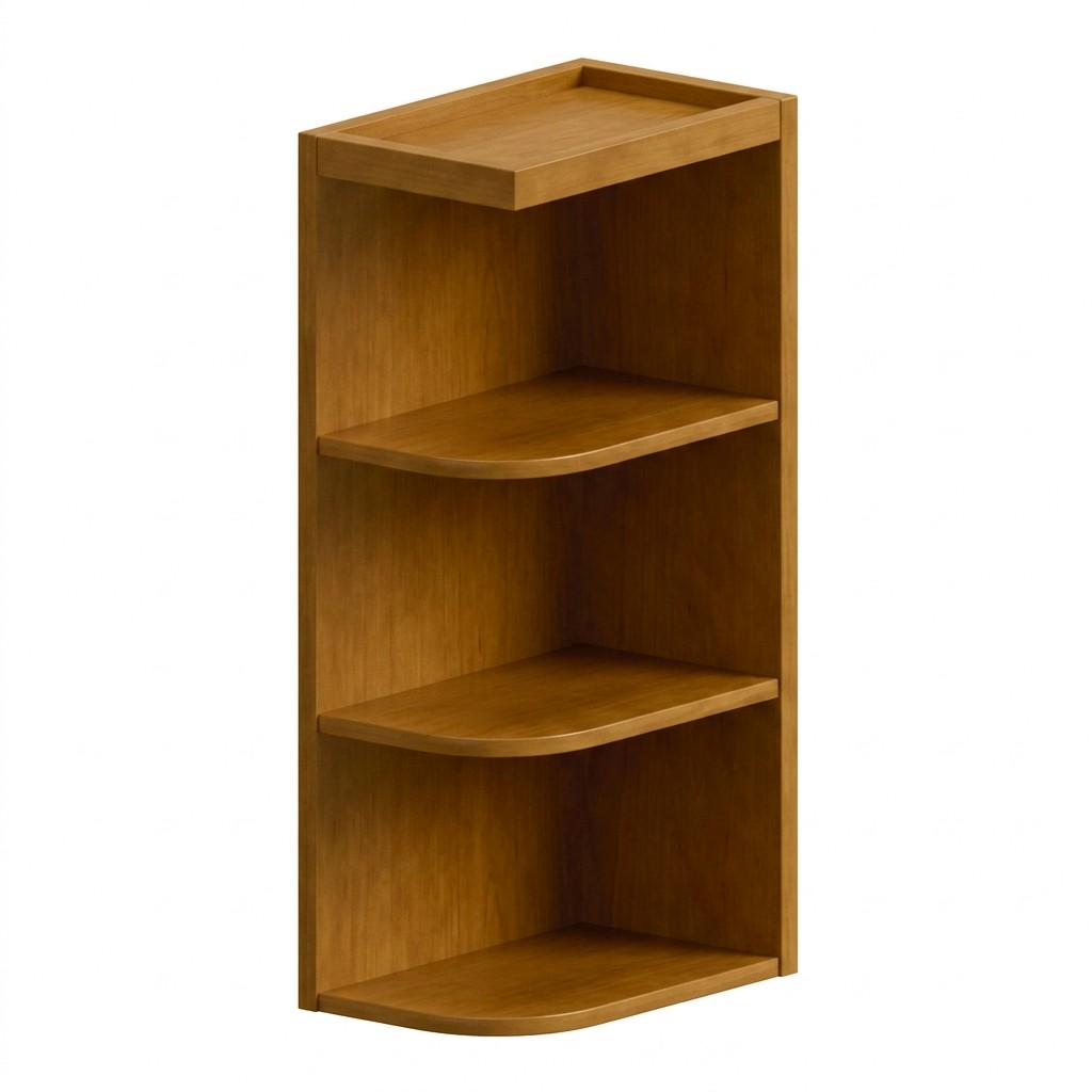 Wall Open End Shelf 12"W x 30"H - Natural Maple