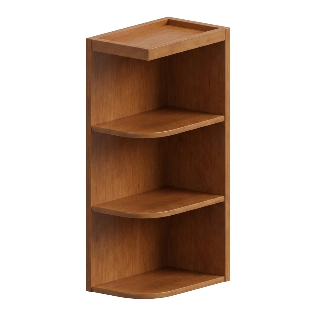 Wall Open End Shelf 12"W x 30"H - Natural Maple