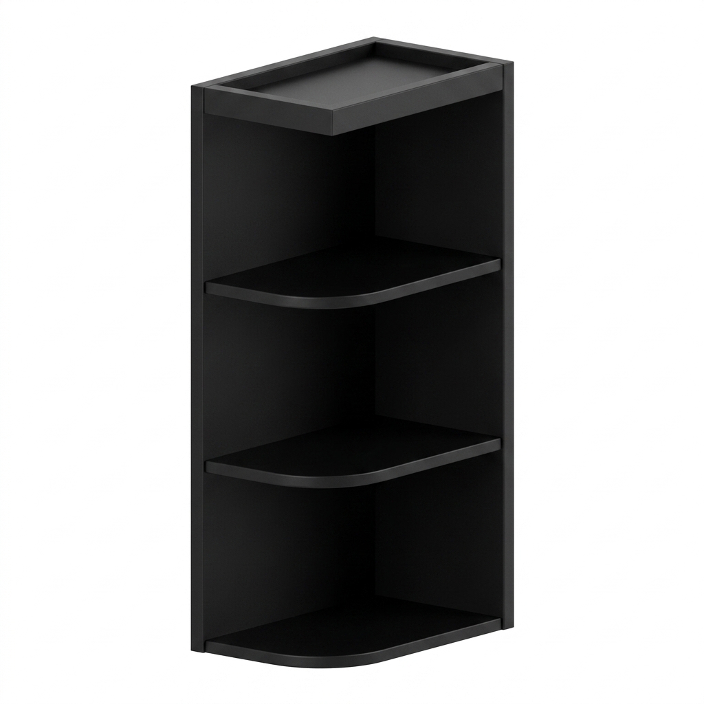 Wall Open End Shelf 12"W x 36"H - Espresso