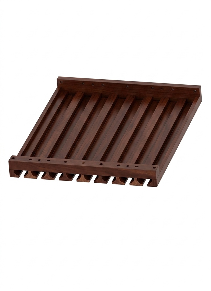 Wall Glass Hutch 36"W x 12"H - Walnut