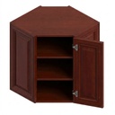 Wall Diagonal Corner 24"W x 38"H (15" Deep) - Walnut