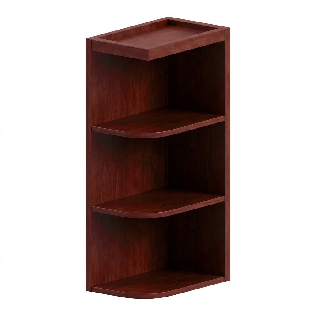 Wall Open End Shelf 12"W x 38"H - Walnut
