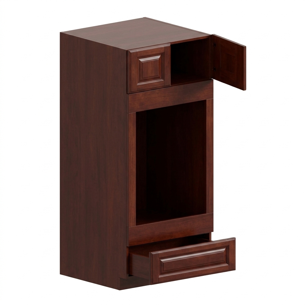 Double Oven Cabinet 30"W x 92"H - Walnut
