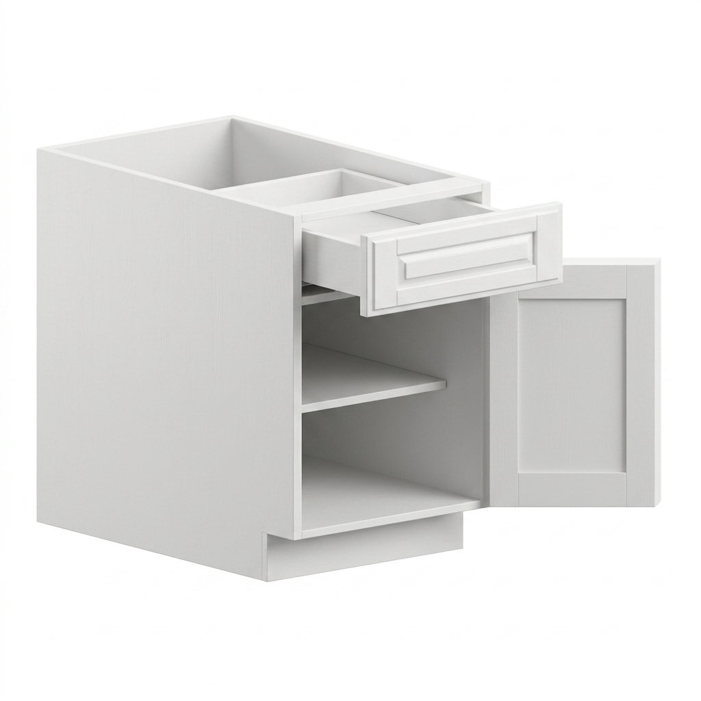 [B12-TK] Base Cabinet 12" - White Shaker