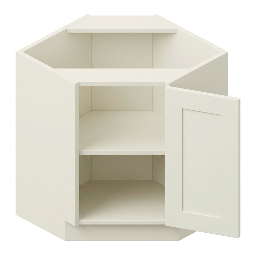 Base Diagonal Corner 36" - Milk White