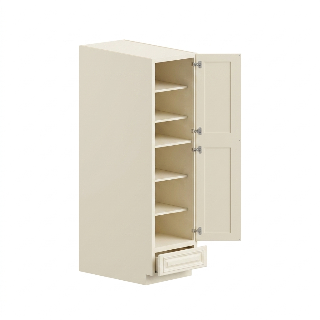 [PC1884-TK] Pantry Cabinet 18"W x 84"H - Milk White