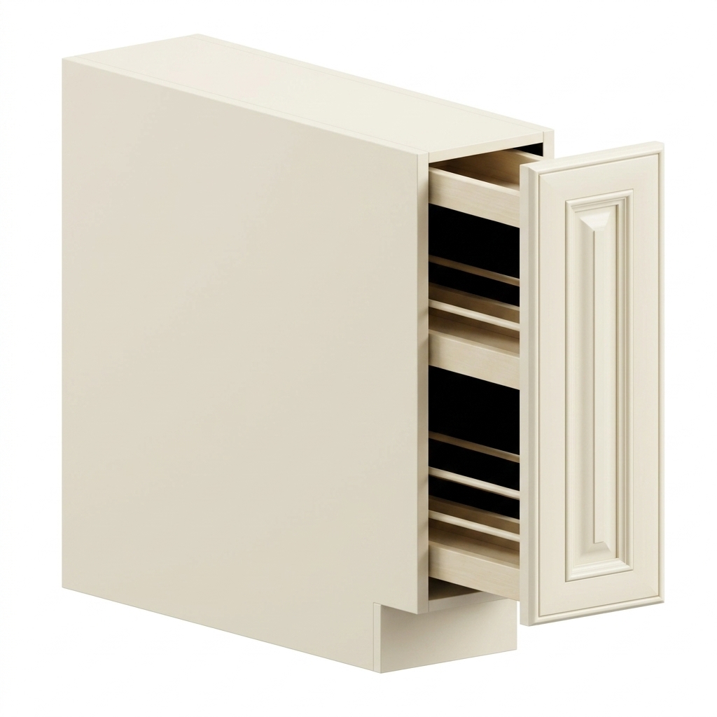 Base Spice Rack Pull-Out 9" - Milk White